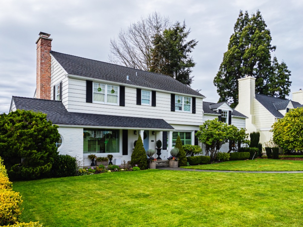 house with big green backyard