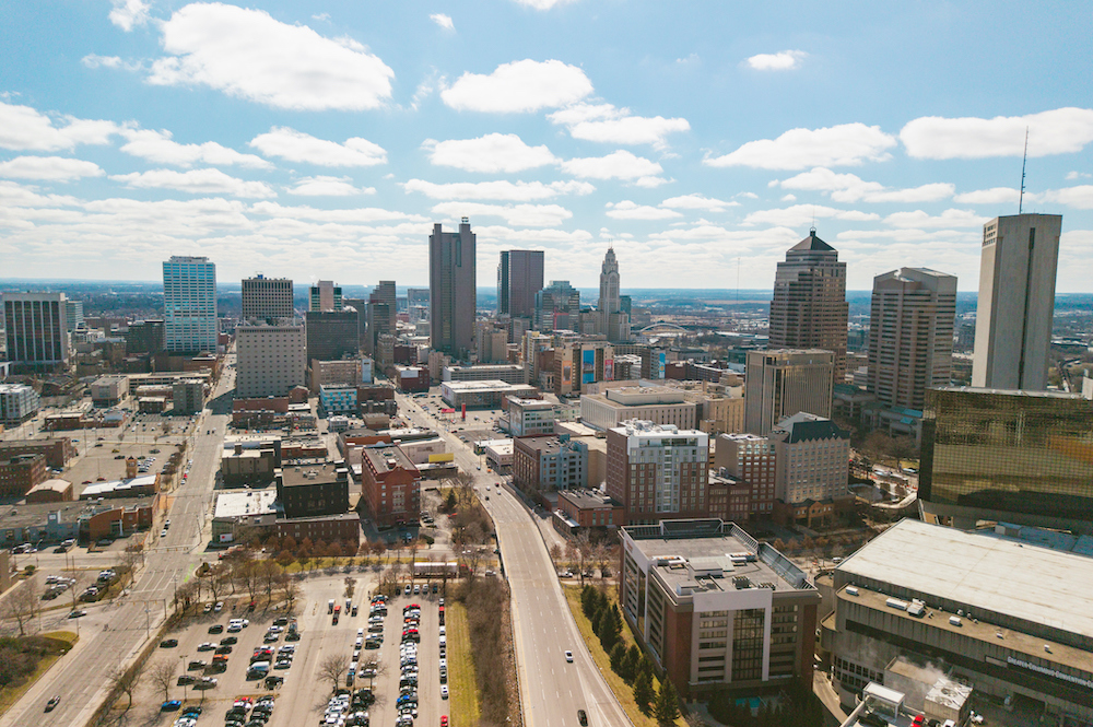 Columbus Ohio Roads - High Angle